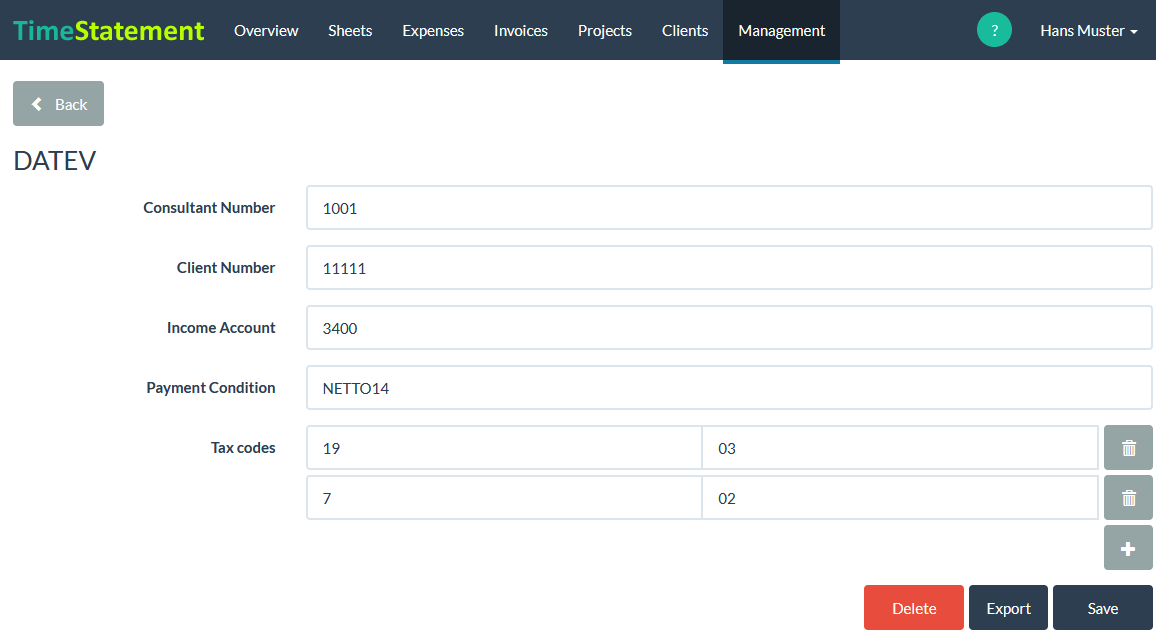 DATEV Interface