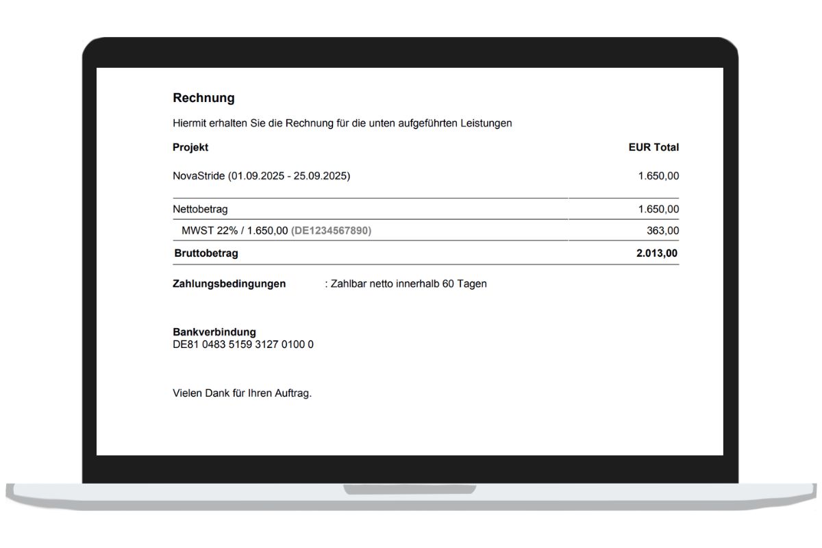 Fakturierung Software mit digitaler Rechnungserstellung und E-Rechnung und XRechnung